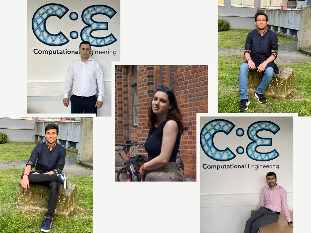 Mohammadreza Saghazadeh, Gourav Rooj (top ltr), Sourav Rooj, Veronika Glazkova, Najid Tisekar (bottom ltr)